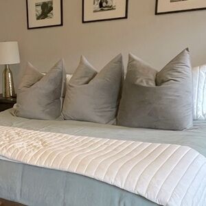 Three Velvet 26x26 Pillow Covers